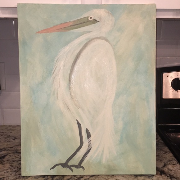 Coastal Crane canvas - Picture 1 of 3